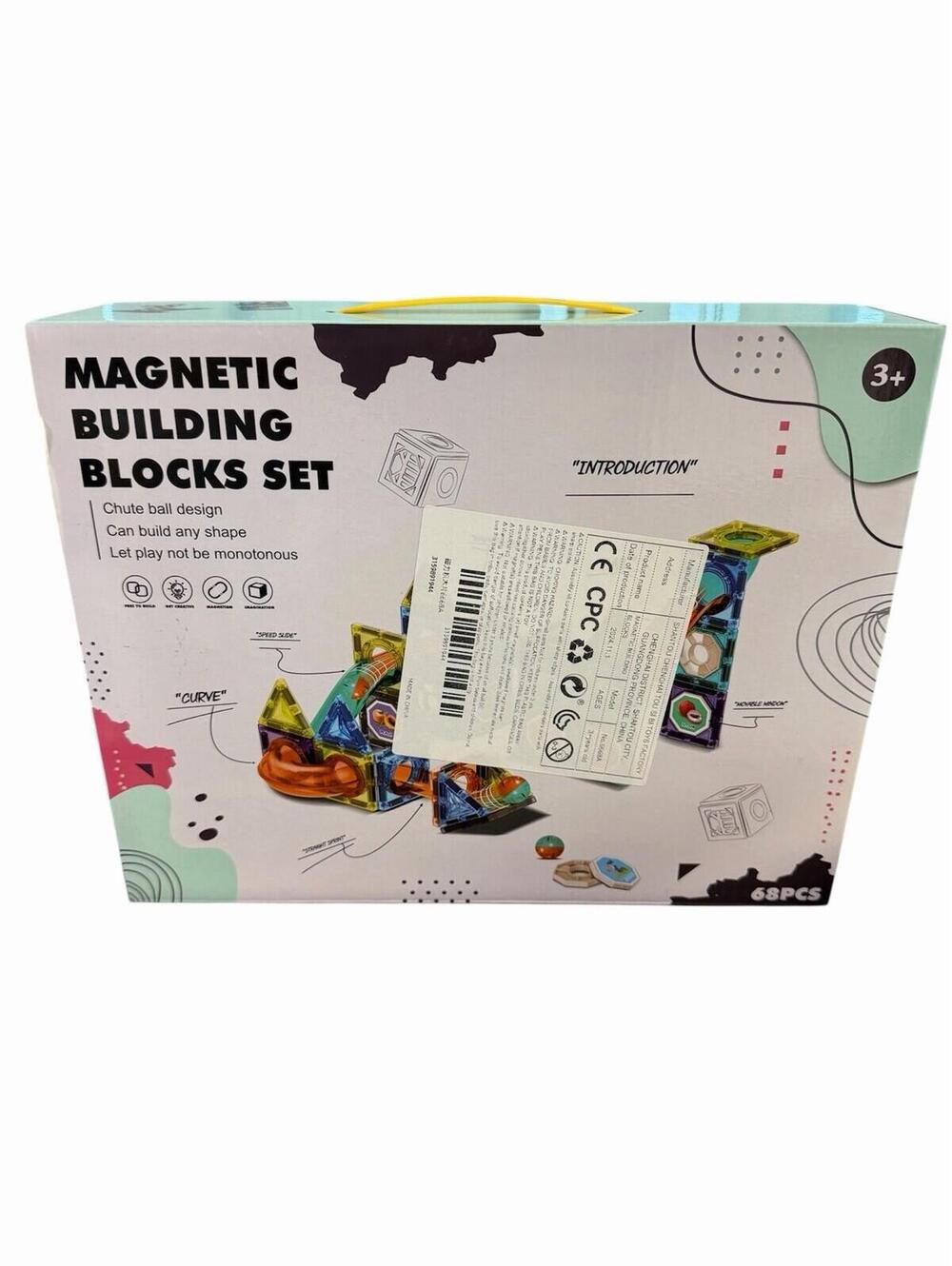 Magnetic Toys 68 Pcs Magnet Building Tiles 3D Magnetic Building Blocks Set